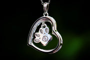 Pawprint Swivel Cremation Necklace